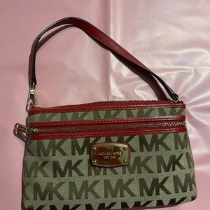 Red MK small clutch/purse